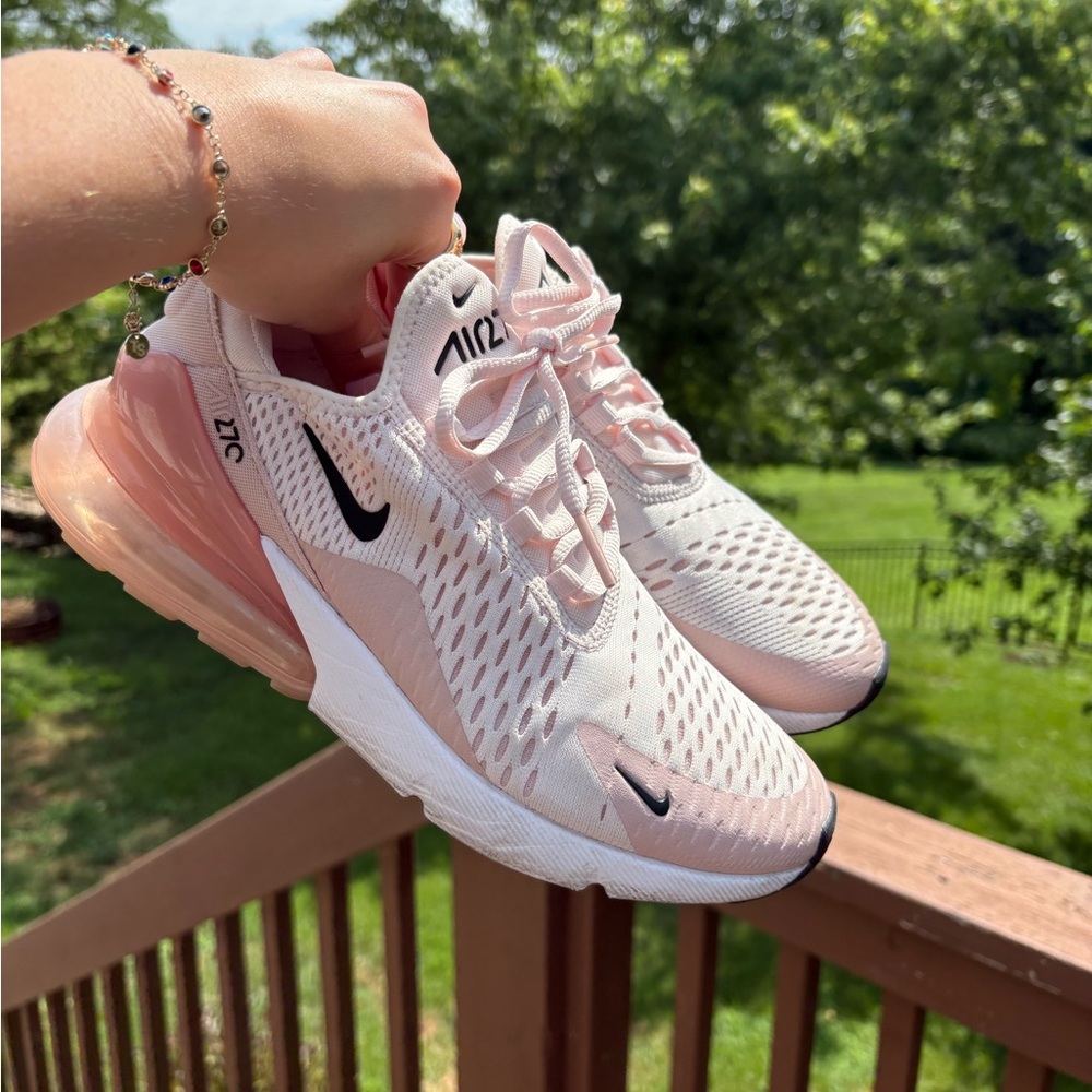 Nike Pink Air Max 270 Sneakers with Breathable Mesh